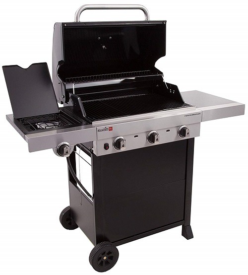 Char-Broil Red 3-burner Gas Grill Stainless Steel With Side Burner | Gas Prorpane Grill